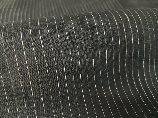 平和屋着物*夏物 男性 上布 縞 麻 逸品 AABA2499np