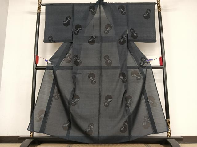平和屋着物*夏物 本場大島紬 夏大島 舞花文 正絹 逸品 AABA2502np