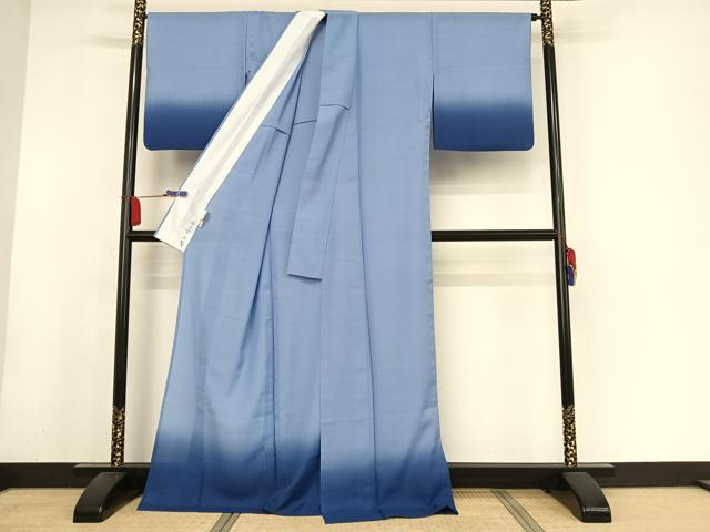 平和屋着物*夏物 訪問着 セオアルファ 霞文 暈し染め 洗える着物 AABA2504np