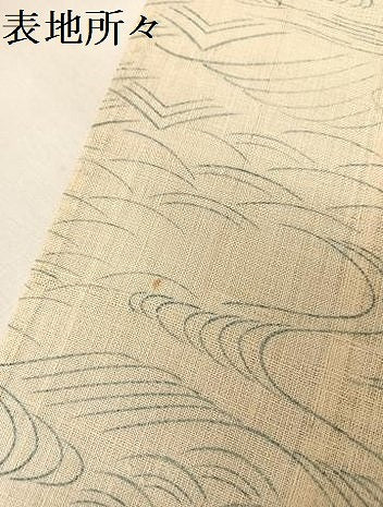 平和屋着物*夏物 生紬 竜田川 正絹 逸品 AABA2515np