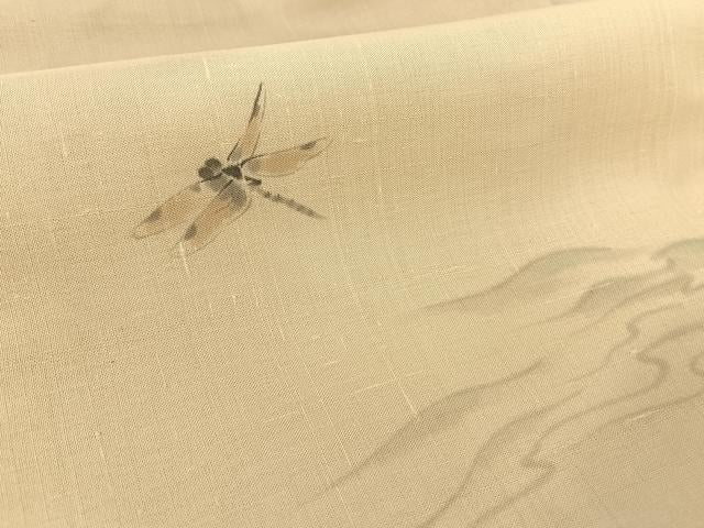 平和屋着物*夏物 絹芭蕉 九寸名古屋帯 手描き 勝虫 正絹 逸品 AABA2546np