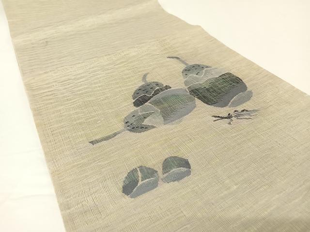 平和屋着物*夏物 太鼓柄袋帯 すくい織 成り物 夏虫 正絹 逸品 AABA2553np