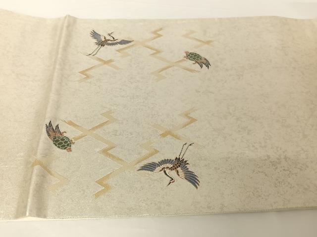 平和屋着物●加賀友禅の巨匠 初代 由水十久 西陣 長嶋成織物 ながしま帯 太鼓柄袋帯 富樫 瀞銀錦 正絹 逸品 AABA2592np