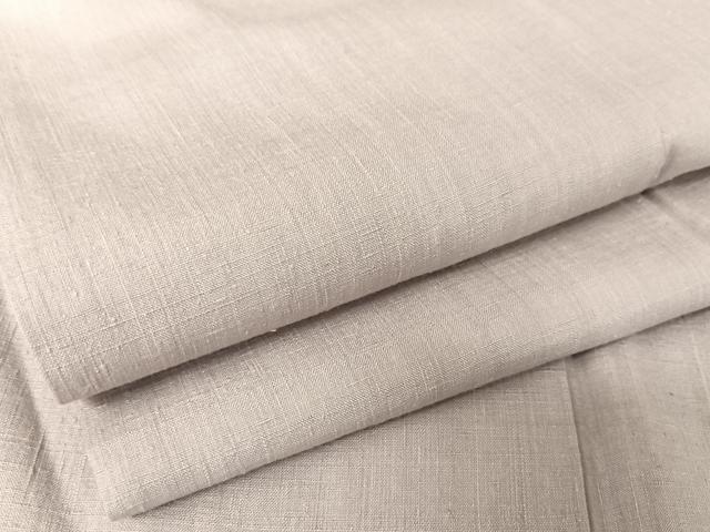 平和屋着物●本場結城紬 重要無形文化財 色無地 牡丹鼠色 正絹 逸品 AABA2627np