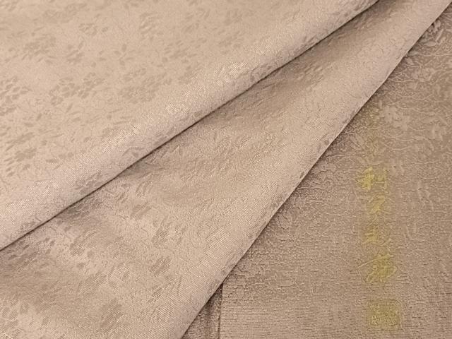 平和屋着物●上質な色無地 作家物 利休彩夢 紋意匠 鳩羽色 正絹 逸品 AABA2642np