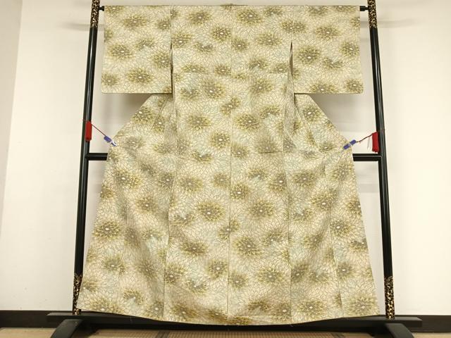 平和屋着物●上質な紬 菊 正絹 逸品 AABA2653np