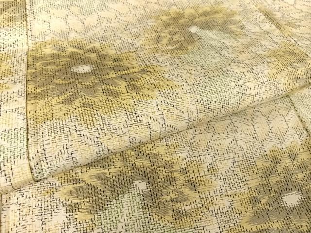 平和屋着物●上質な紬 菊 正絹 逸品 AABA2653np