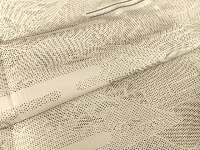 平和屋着物●上質な紬 110亀甲 遠山文 正絹 逸品 AABA2665np