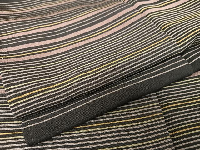 平和屋着物●上質な小紋 縞 正絹 逸品 AABA2671np
