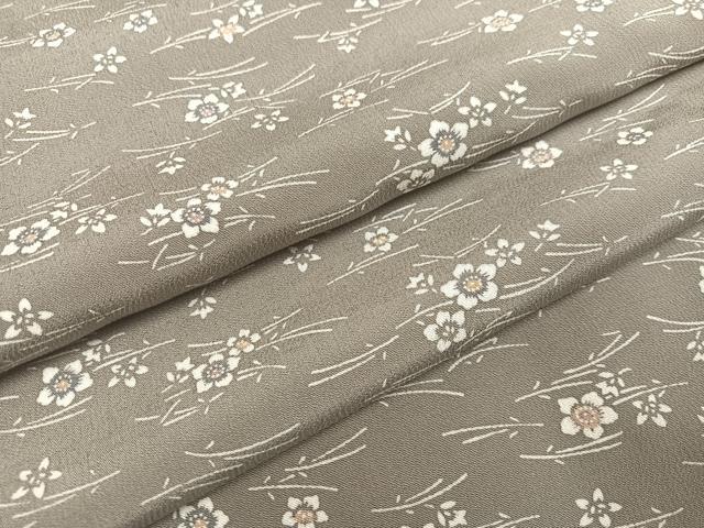平和屋着物●上質な小紋 草花文 正絹 逸品 AABA2717ph