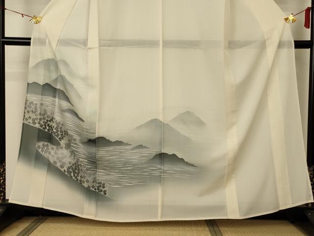 平和屋着物*夏物 訪問着 絽 風景文 正絹 逸品 AABA2792jd