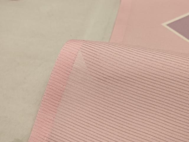 平和屋着物*夏物 訪問着 絽 色紙吉祥文 銀彩 正絹 逸品 AABA2809jd