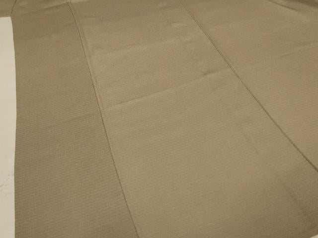 平和屋着物*夏物 色無地 絽 作家物 肥後煤竹色 反端付き 正絹 逸品 AABA2848jd