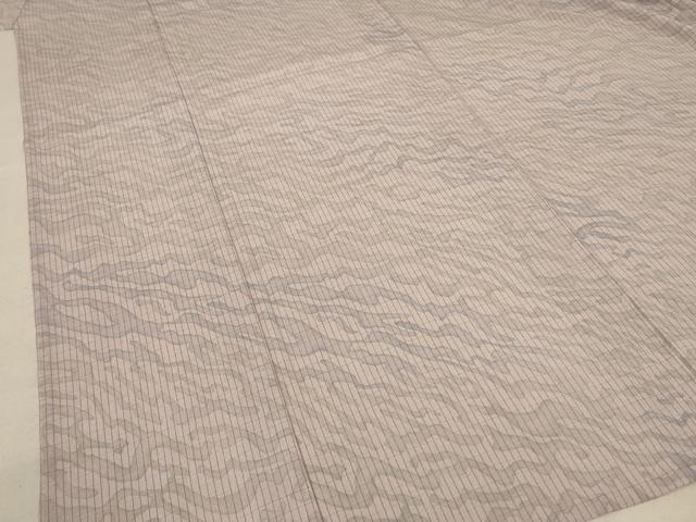 平和屋着物*夏物 小紋 絽 霞文 洗える着物 AABA2867jd