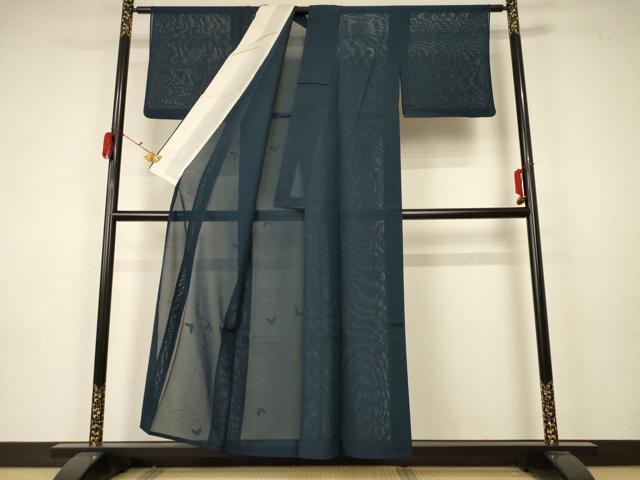 平和屋着物*夏物 色無地 絽 舞蝶紋紗 褐返色 正絹 逸品 AABA2909jd