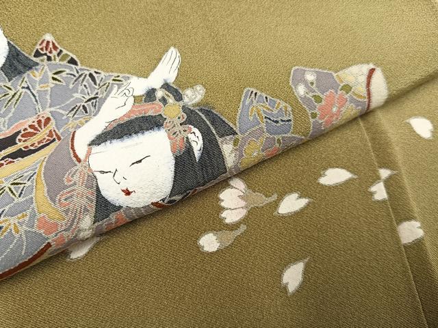 平和屋着物●訪問着 女人枝花文 正絹 逸品 AABA3765ph