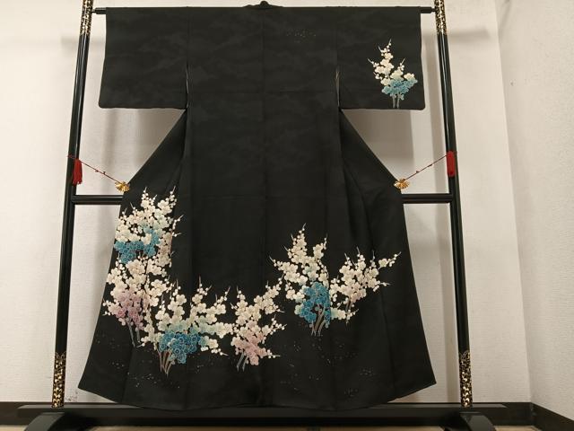 平和屋着物●訪問着 友禅 枝梅文 正絹 逸品 AABA3787ph