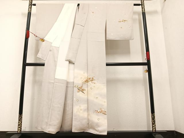 平和屋着物●訪問着 駒刺繍 花筏文 暈し染め 金彩 そごう百貨店扱い 正絹 逸品 AABA3806ph