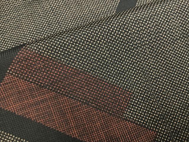 平和屋着物●本場大島紬 一元絣 幾何学文様 正絹 逸品 AABA4287ph