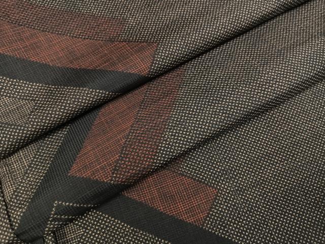 平和屋着物●本場大島紬 一元絣 幾何学文様 正絹 逸品 AABA4287ph