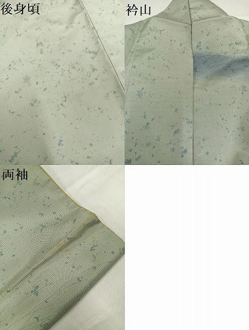 平和屋着物●本場染大島紬 訪問着 刺繍 草花丸文 暈し染め 金彩 正絹 逸品 AABA4311ph