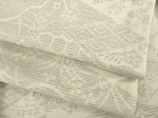 平和屋着物●結城紬 100亀甲 松皮菱吉祥花文 正絹 逸品 AABA4642ck