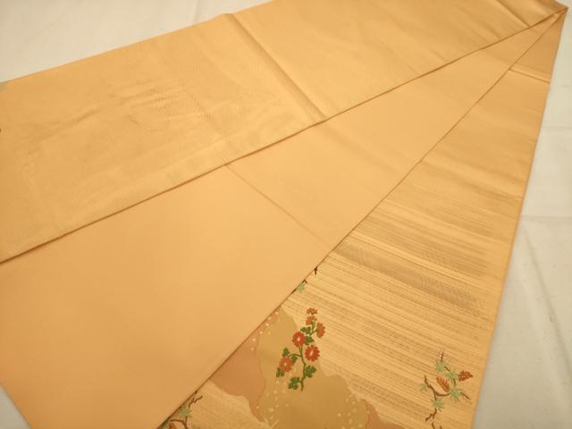 平和屋着物◎太鼓柄袋帯 唐織 道長花文 金糸 正絹 逸品 AABA4785dt