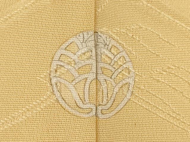 平和屋着物●上質な色無地 松皮菱立波地紋 淡香色 正絹 逸品 AABA4802ck