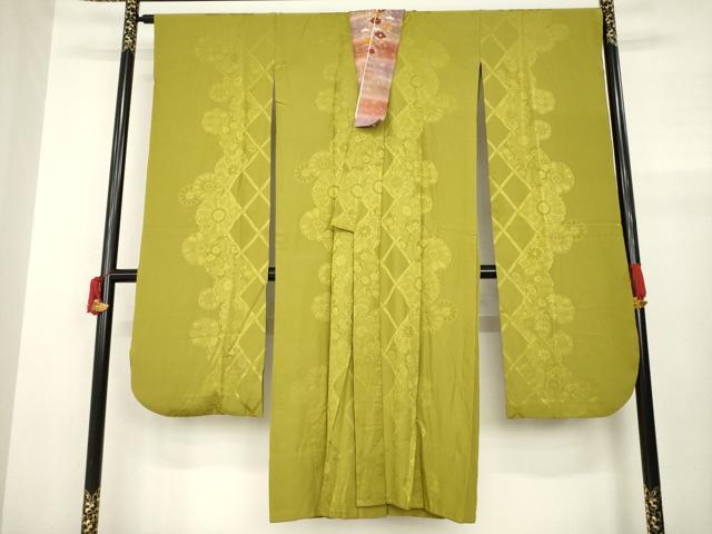 平和屋着物●振袖用長襦袢 無双仕立て 花間道 正絹 逸品 AABA4859ck