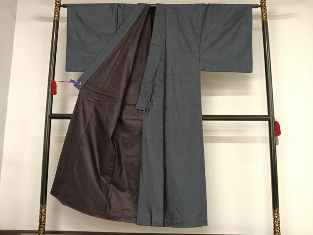 平和屋着物●男性 本場村山大島紬 亀甲文様 正絹 逸品 AABA5027np