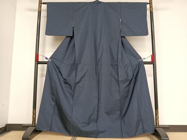 平和屋着物●本場大島紬 格子 正絹 逸品 AABA5057np