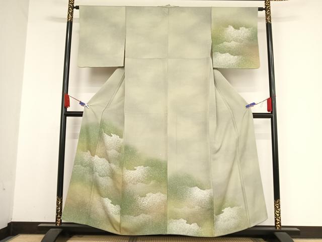 平和屋着物●訪問着 霞文 暈し染め 正絹 逸品 AABA5072np