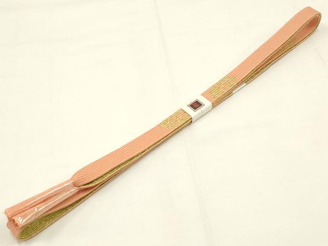 平和屋着物●和装小物 帯締め・帯揚げセット 高麗組 綾出し 枝花文 暈し染め 金糸 金彩 逸品 未使用 AABA5281ay