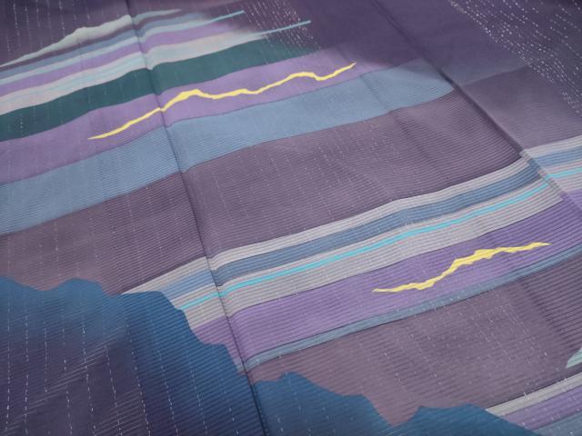 平和屋着物*夏物 訪問着 絽 風景文 暈し染め 正絹 逸品 AABA5519sx