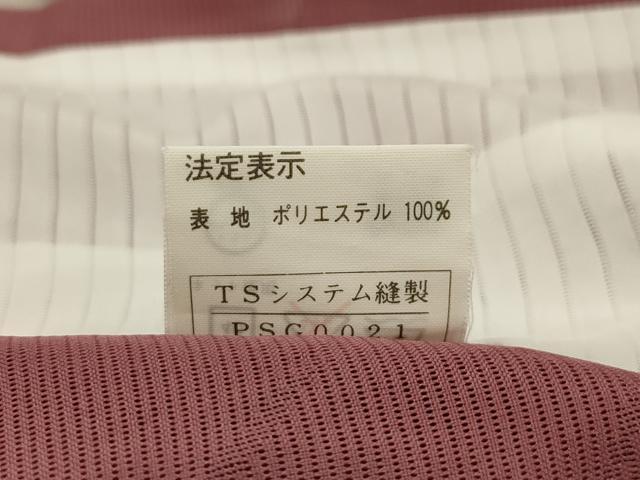 平和屋着物*夏物 色無地 絽 楓紋紗 蘇芳香色 洗える着物 AABA5564sx