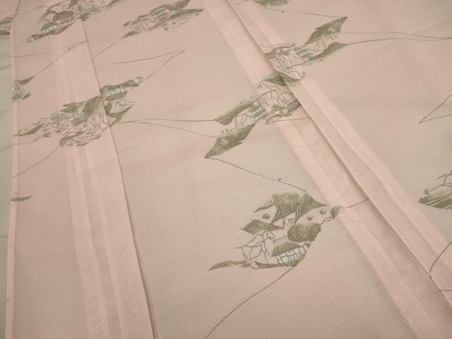 平和屋着物*夏物 小紋 絽 風景文 洗える着物 AABA5574sx