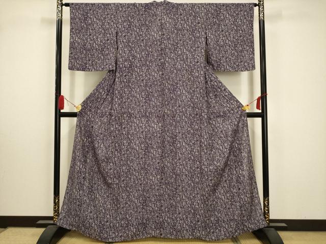 平和屋着物*夏物 小紋 絽 葉づくし 正絹 逸品 AABA5604sx