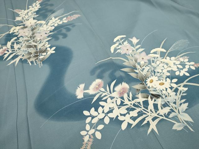 平和屋着物*夏物 訪問着 絽 流水花文 正絹 逸品 AABA5612sx