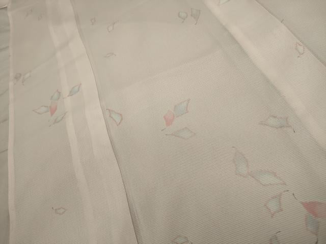 平和屋着物*夏物 洗える最高級着物 <英>はなぶさ謹製 小紋 絽 舞葉文 洗える着物 AABA5643sx