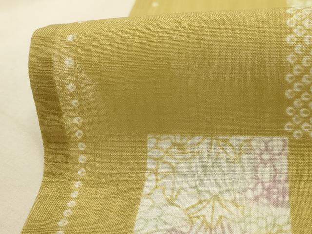平和屋着物*夏物 小紋 紗 色紙花文 洗える着物 AABA5687sx
