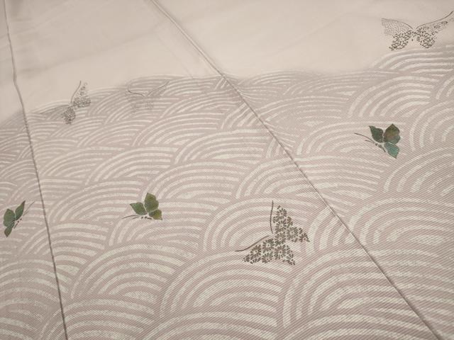 平和屋着物*夏物 訪問着 絽 立波舞蝶文 洗える着物 AABA5716sx