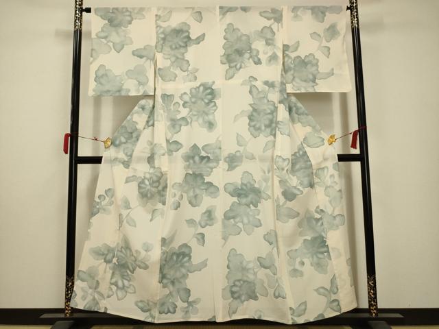 平和屋着物*夏物 小紋 絽 草花文 正絹 逸品 AABA5717sx