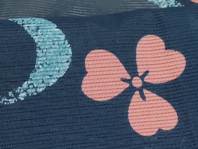 平和屋着物*夏物 小紋 絽 流水花文 洗える着物 AABA5739sx