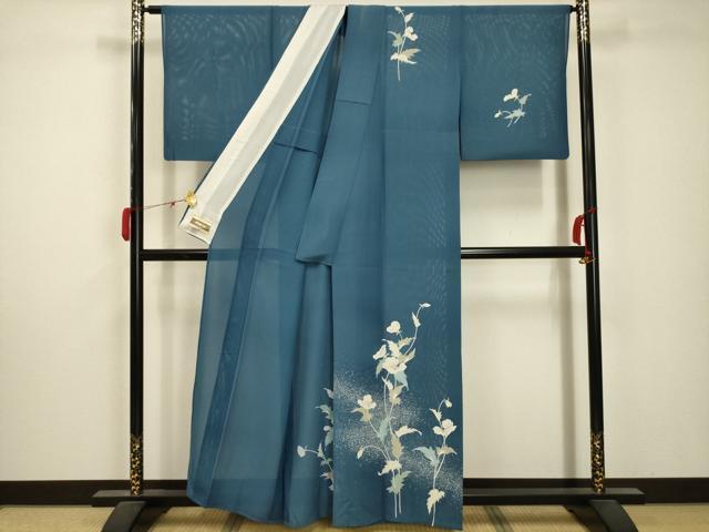 平和屋着物*夏物 訪問着 絽 草花文 正絹 逸品 AABA5761sx
