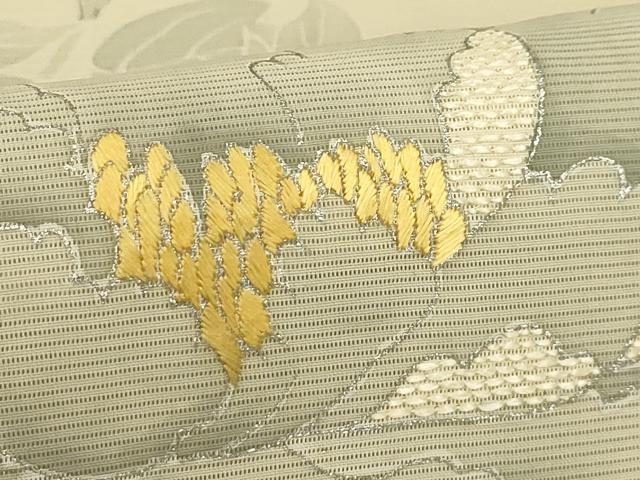 平和屋着物*夏物 訪問着 絽 刺繍 枝花文 金糸 銀彩 正絹 逸品 AABA5762sx