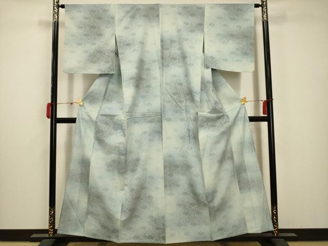 平和屋着物*夏物 小紋 草花紋紗 暈し染め 正絹 逸品 AABA5784sx