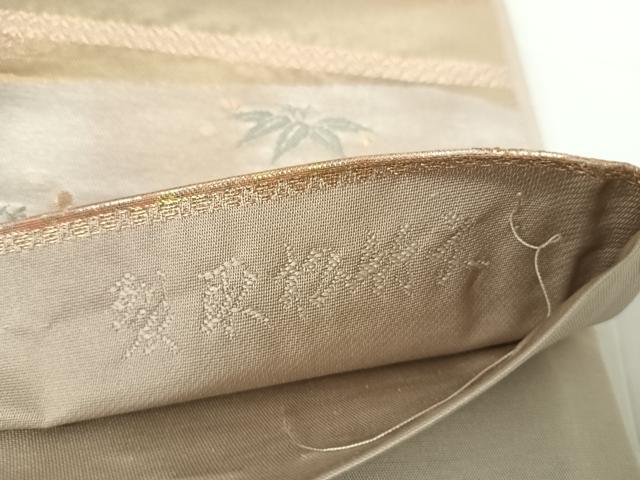 平和屋着物◎六通柄袋帯 唐織 みかげ錦 裂取松竹文 金銀糸 引箔 正絹 逸品 AABA6247yx