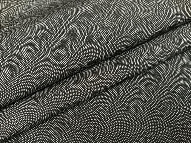平和屋着物●江戸小紋 鮫小紋柄 黒地 正絹 逸品 AABA6413ph
