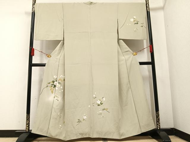 平和屋着物●訪問着 友禅 枝花文 暈し染め 正絹 逸品 AABA6430ph