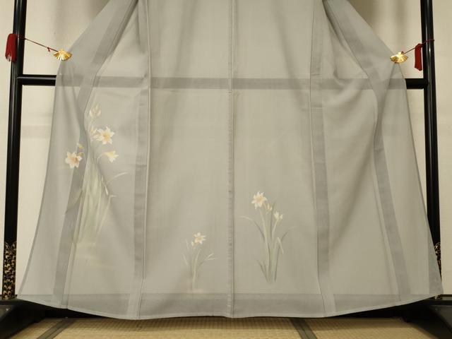 平和屋着物*夏物 訪問着 紗 草花文 正絹 逸品 AABA6544jd
